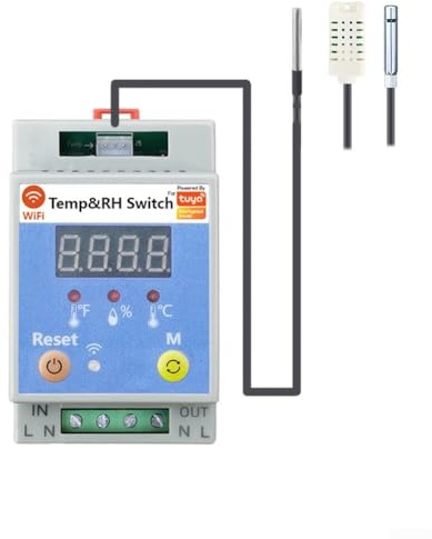 Para Tuya Smart Temp & RH Switch para un monitoreo eficiente de plantas y condiciones del suelo (TW-16A Tem-1M-WP)