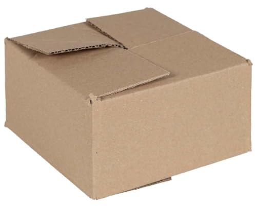 vidaXL Vikbar låda med lagring 50 pcs Naturfärg 15 x 15 x 8 cm Kartong, Modern, hållbar, vikbar förvaringslåda, kompakt organiserare, miljövänlig, stapelbar för effektivt hemmakontor