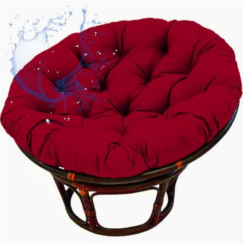 Morbido cuscino impermeabile per sedia a uovo, doppio cuscino per dondolo da appendere, cuscino per esterni in vimini, per giardino, patio, soggiorno, 100 x 100 cm, comoda imbottitura profonda