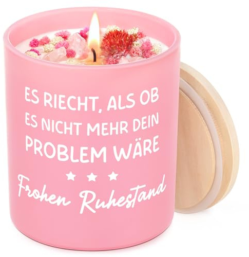 Ruhestand Geschenk Frauen,Duftkerze-Ruhestandsgeschenk,Rentnerin Geschenk | zum Ruhestand, Rente/Rentner/Pension/Abschieds-Geschenke für Kollegen, Freundin, Mama, Oma