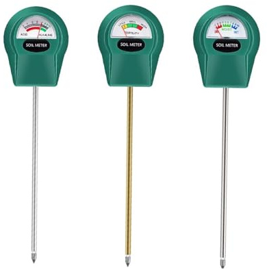 AYJYZHIAG Bodenfeuchte-/PH-/Fruchtbarkeitsmessgerät, Bodentester, Bodenprüfgeräte for Garten, Bauernhof, Haus, Pflanzen, Bodendetektor(Soil PH Meter)