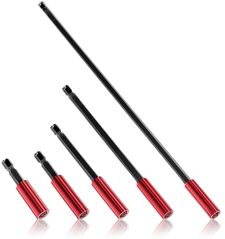 5 Pezzi Porta Inserti Magnetico Lungo,Portainserti Magnetico per Avvitatore | Estensione per Cacciavite pèr Trapani e Avvitatori Elettrici di 50/60/100/150/300 mm