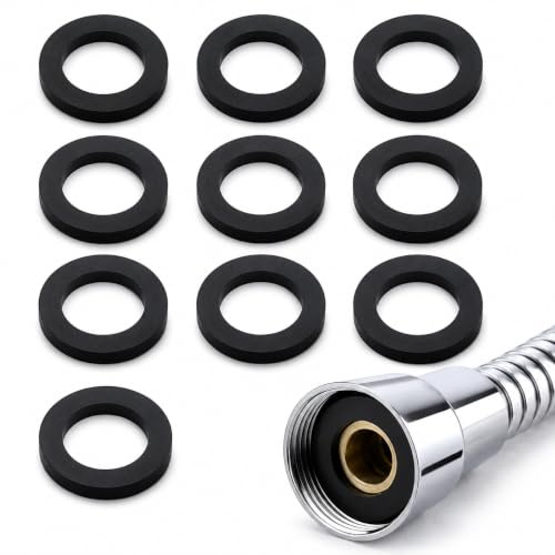 Lot de 10 Joints pour Douchette à Main, Joints de Rechange en Plastique, Étanchéité Fiable et Pratique, Accessoires Essentiels pour Pommeau de Douche, Conformes KTW