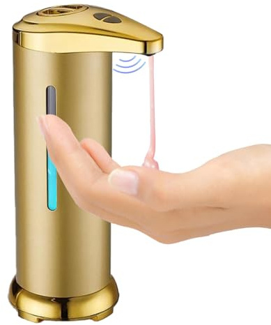 Dispenser di sapone Touchless - Disinfettante automatico per le mani, dispenser a batteria, facile da usare | Igienico, conveniente, pompa di sapone senza tocco, ricarica rapida per la casa,