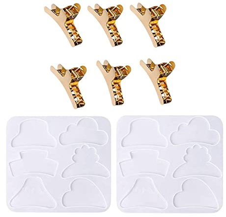 HYLQGMI Haarspange Form DIY Epoxy Haarnadel Werkzeug Schmuckherstellung Anhänger, 8
