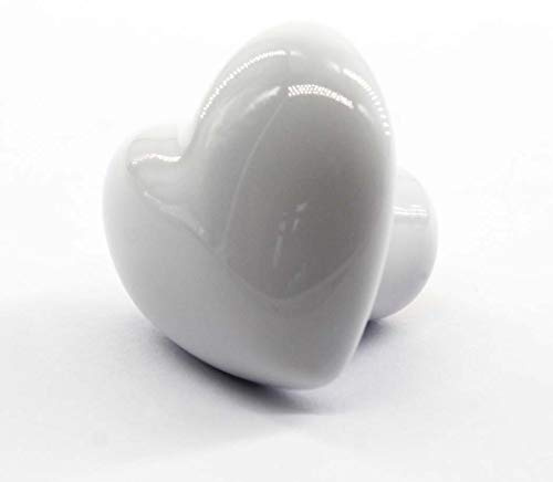 Flomore Blanc Poignées et Boutons de tiroir ceramique poignée de Meuble Porte Bouton pour la Chambre des Enfants Pack de 8 (Vient avec des vis)