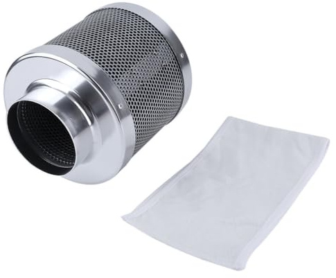 Ejoyous Filtro al Carbone Attivo Idroponico per Ventilatore a Tubo, 4 Pollici
