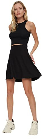 Trendyol Falda básica de Punto, Negro, 44 para Mujer