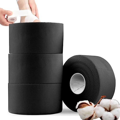ANAMPION Sporttape, Tape Sport Reißbares Unelastisches Hypoallergenes Tapes Medizinische Klebebänder für Fußball Volleyball Klettern (Schwarz)