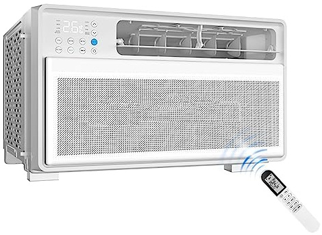 Aire Acondicionado de Ventana, Aire Acondicionado Inverter de Bajo Consumo, Control Remoto, Termostato Ajustable, Enfría Hasta 20m², Sincronización de 24 Horas, Funcionamiento Silencioso (Size : 9000