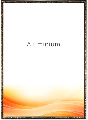 RAWWEST.BIS Alu Bilderrahmen 61x91,5cm Plakatrahmen, Alurahmen mit Plexi-Antireflex Rahmen aus Aluminium für Bilder Poster Fotos und für Puzzle, Posterrahmen - Fotorahmen, Antikkupfer