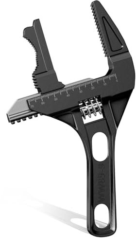 Ghazpmuk 2 IN 1 Schraubenschlüssel, 6–68mm Verstellbarer Schraubenschlüssel, Große Öffnung Rollgabelschlüssel, Verstellbar Rohrzange Rollgabelschlüssel Einmaulschlüssel, für Badezimmern Hauswartung