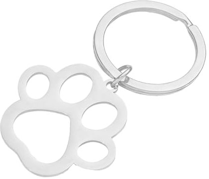 Dreuhuing Kätzchen-Fußabdruck-Anhänger, Hundepfoten-Fußabdruck-Anhänger | Niedlicher ausgehöhlter Katzen-Hundekrallen-Anhänger aus Edelstahl - Lustiger Tier-Schlüsselanhänger für Damen-Geldbörsen,
