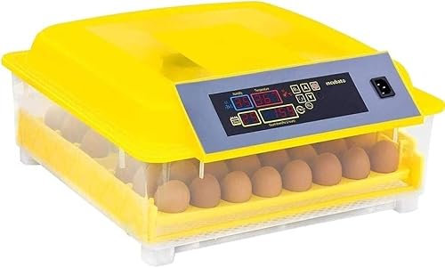 Incubatrice modello 48 per uova (piccole dimensioni) con display digitale, regolazione automatica della temperatura e dell'umidità, schermo LED per la schiusa di pulcini, anatre, pollame, quaglie, pi