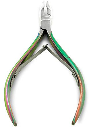 KADS Tijeras para Cutículas de color arco aris Pinzas de la cutícula del cortador del clavo de acero inoxidable