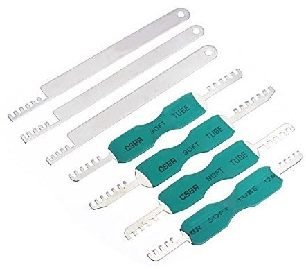 Loboo Idea 7pcs Peigne Choisissez Outil De Serrure en Acier Inoxydable Outil De Serrurier pour Maison Lock