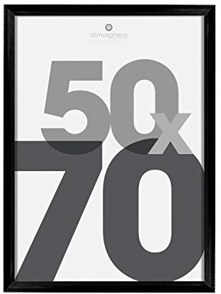 Atmosphera - Cadre photo Lise - verre - noir - 50x70 cm