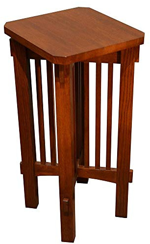 Crafters and Weavers Mission Spindle Side Table Plant Stand