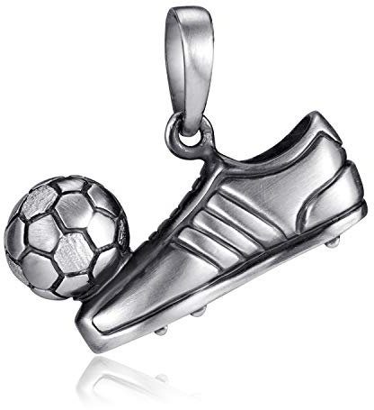 Materia Fußball Anhänger Silber 925 Herren Schmuck KA-70-Antik