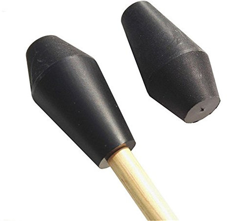MILAEM 12 / 24pcs Bogenschießen Pfeilspitzen Nylon Broadhead Stumpfe Pfeilspitze TIPP für 8mm Holzpfeil Bambuspfeil (schwarz, 24pcs)