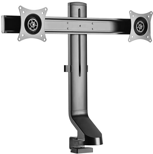 RICOO Monitor Halterung 2 Monitore Bildschirmhalterung ergonomische Dual Monitor-Arm Monitorhalterung Ständer Arme für 13-27 Zoll Bildschirm TS3811 Stand Tischhalterung Monitor-Halter