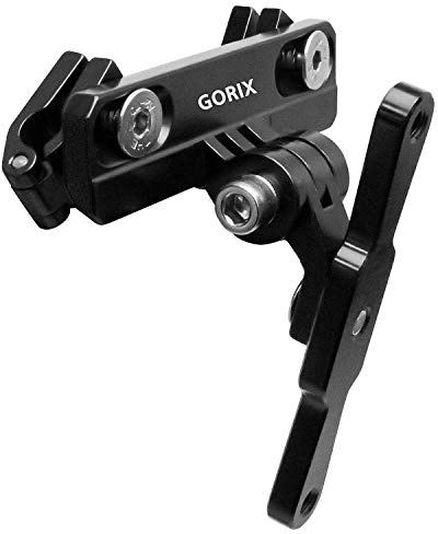 GORIX Bicycle Bottle Cage Adapter Mount Adjustable MTB Road Bike Handlebar Water Bottle Holder Seat Post Mount (GX-SDLBC(Global Edition)) (Matt Black)