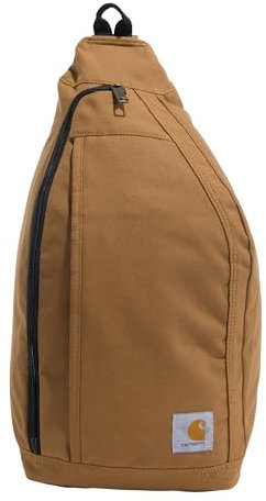 Carhartt Herren Mono Sling Rucksack, Unisex Umhängetasche für Reisen und Wandern, Braun, One Size