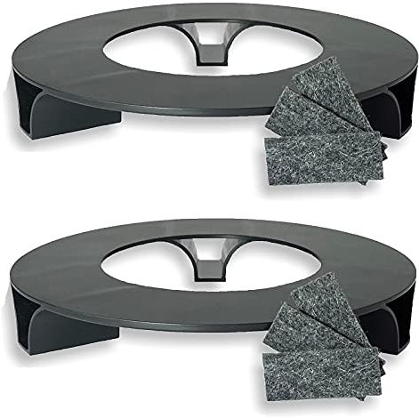 terraced® - 2er Set - Untersetzer Blumentopf inkl. Filzgleiter – Recycling Material - Made in Germany - Parent (Schwarz)