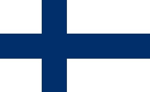 Bandiera Premium – 90 x 150 cm/150 cm, 90 cm, in poliestere con occhielli dorati, durevole e resistente alle intemperie (Finlandia)
