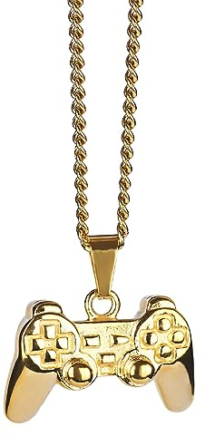 DSOUWEH Collar con Colgante para Controlador de Juego, Cadena de pasión para Juegos, Metal, Accesorio Elegante para Resaltar la Individualidad, Oro