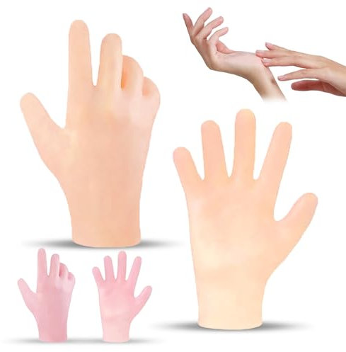 Idratante Guanti in Silicone Spa Gel per Sonno Riutilizzabile - Cura delle Mani Femminile, Riparazione Secco Rifinito Rugoso Morbido Calli (2 Paia Giallo & Rosa)