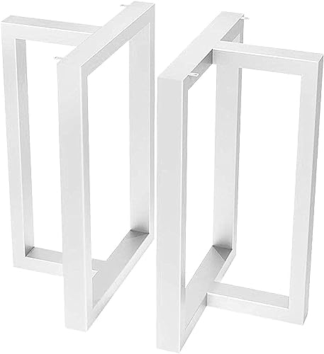 Robuste Tischbeine für Möbel, 2 Stück, DIY-Tischbein, Edelstahl-Tischgestell, Industriedesign, V-/T-Stützbein, Möbelfüße, Esstisch, Schreibtisch, Couchtisch, Bank, Möbelbein, Tragkraft 80 (weiß, 40 c