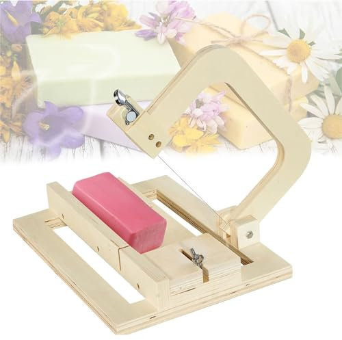 JOSBY Tagliasapone Professionale con Filo, Affettatrice per Sapone Fatto a Mano, Utensile da Taglio in Legno Regolabile, con Scala di Misura, Utensile da Taglio in Acciaio Inossidabile, per Formaggio