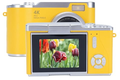 Fotocamera Digitale per Fotografia, 48mp 2,4 Pollici HD Display 8x Zoom Vlogging Zoom Fotocamera, per Videocamera da Viaggio Vintage Compatta Punto Digitale e Fotocamera Sparare