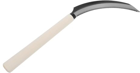 Toyvian Hoz Dentada para desherbar, Hoz de Hierba con Mango de Madera, Herramienta de jardinería portátil para desherbar, cosechar, trasplantar y Cultivar.