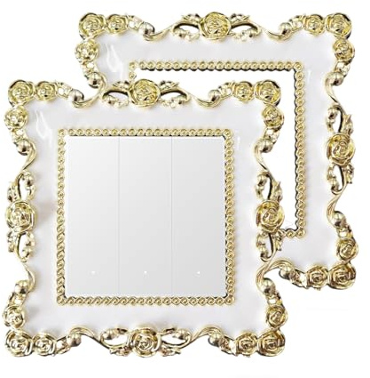 2PCS Light Switch Cover Plate Gold, 3.38IN Light Switch Surrounds | Wall Plates for Light Switches,Finger Plates for Light switches,Light Switch Frame Surround for Home Decoration