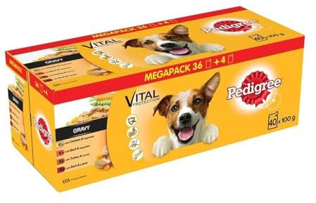 MARS - Pedigree Pouch Mixed Chunks in Gravy 40/36 Pack - 100g - EU/UK