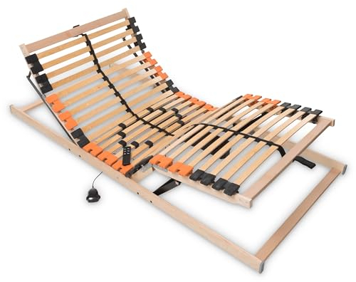Betten-ABC Medifix 7-Zonen-Lattenrost, Härtegradverstellung, 28 Leisten, Belastbar bis 150 kg, Für alle Matratzen, Made in Germany, Ausführung: Motor, Größe: 140 x 200 cm