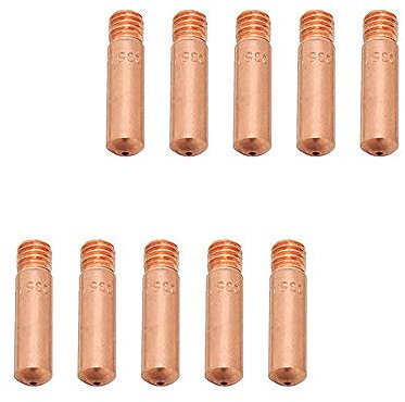 Contact Tip Mig Welder Contact Tips, Mini Mig Welder Flux Cored Wire 0.6mm/0.8mm optional - Pack of 10 (Round-0.6mm)