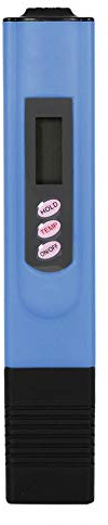 Digital LCD Wasserzähler, Wasser TDS Meter Tester Stift Reinheitsfilter TDS Meter Tester 0-9990 PPM Temp Tragbare Wasserqualität Tester(Blau)