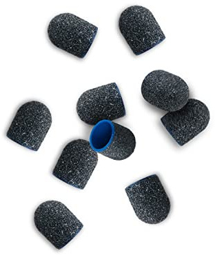 Aba Group Schleifkappen für die Pediküre, fest strapazierfähig, Pedikürepads, Schleifpapier Schleifkappe für den Träger, wasserdicht zum einmaligen gebrauch, Set 10 Stück, hergestellt in EU (7mm/80)