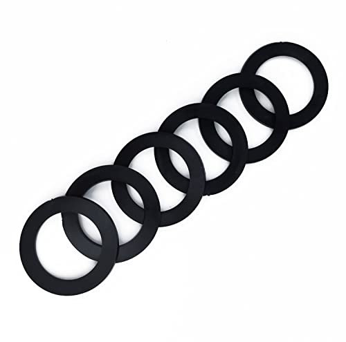 Qrity 6 PCS Kitchen Sink Waste Pipe Blanking Cap Gasket 45mm Drain Gasket Drainer Seal Ring Rubber Washer for G 1-1/2 Fitting