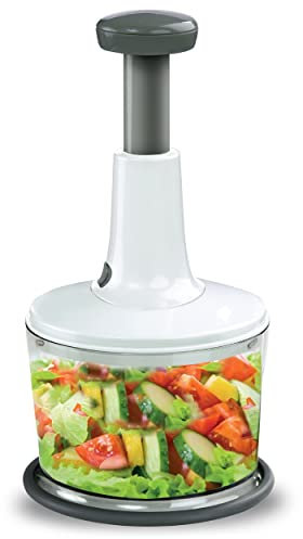 Top 3 Hand Press Food Chopper – Manual Food Processor – Practical Choice – Lightweight and Portable – Blender, Grinder, Chopper– Multipurpose Food Slicer For Vegetables, Fruits, Meat, Fish, Nuts