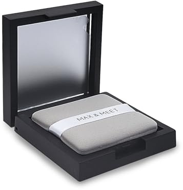 Andiker 100 hojas secantes de aceite facial, papel secante para piel grasa con estuche de espejo y almohadilla de polvo, hojas absorbentes de aceite para hombres y mujeres (B)