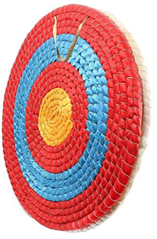 pistro Handgefertigtes Bogenschießen-Ziel, traditionelles Stroh für Outdoor-Übungstraining, Zielscheibe Recurvebogen, Langbogen oder Compoundbogen – 55 cm, 2 Schichten