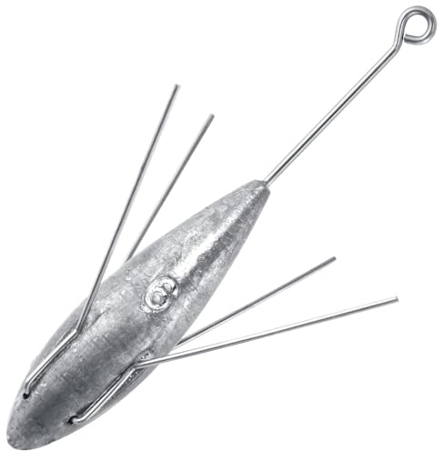 Dr.Fish 2 Pack Sputnik Sinker Spider Sinker Surf Fishing Lead Weight Pyramid Saltwater Beach Casting Sea Fishing 10oz