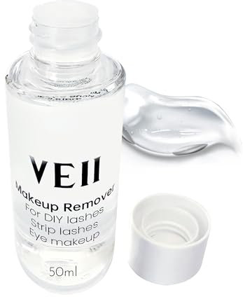VEII Makeup Remover, Quick & Powerful Lash Remover, Eye Makeup Remover for Sensitive Skin, Mascara Remover, Lipstick Remover, Eyelash Glue Remover for Cluster Lashes Professional & Personal Use