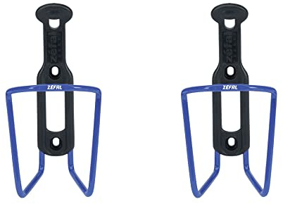 ZEFAL Bundle Pack - Aluplast 124 Aluminium Bicycle Water Bottle Cage, Universal, Blue, 2 Pack