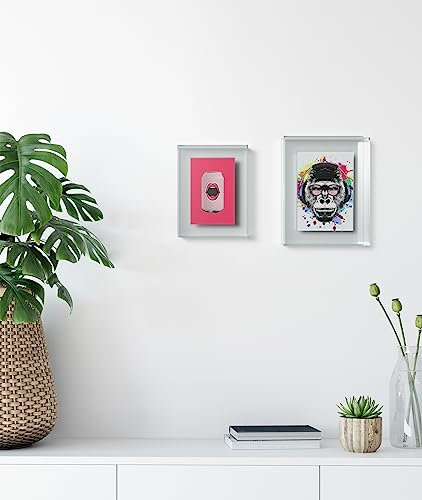 Wackadoo Bilderrahmen pure the Set Kristallklare Acryl Rahmen in 3D Optik Design Bilderrahmen Set Bilderrahmen collage wanddeko (pure the Set 4)