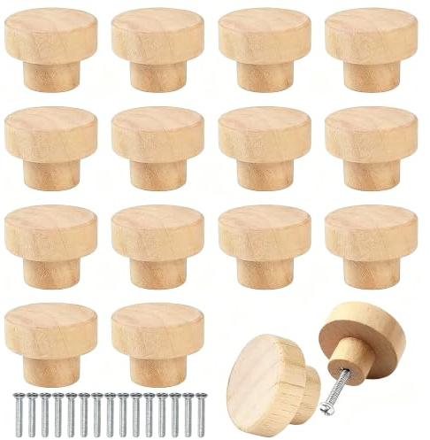 Floatdream Knauf für Schrank, Möbelknöpfe Holz, Holzknöpfe Kommode, Drop -ödeltes Zubehör, Möbelschränke, Küchenschubladen, Schubladenboxen